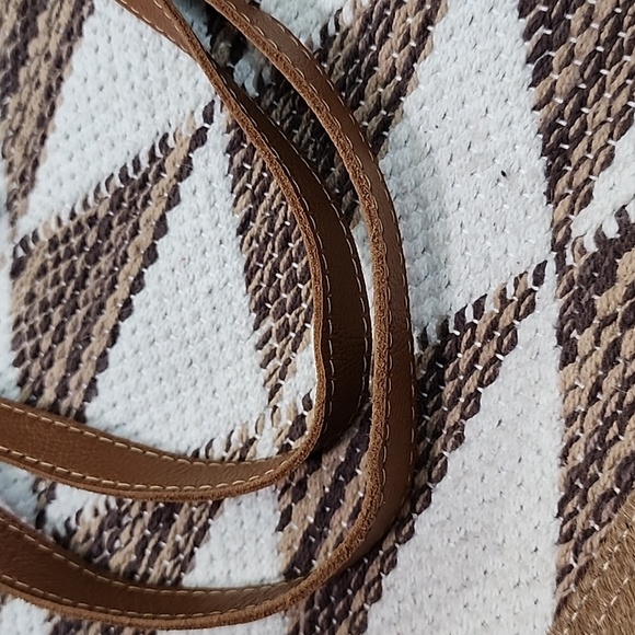 Myra Bag leather cotton geometric bag - Picture 3 of 9